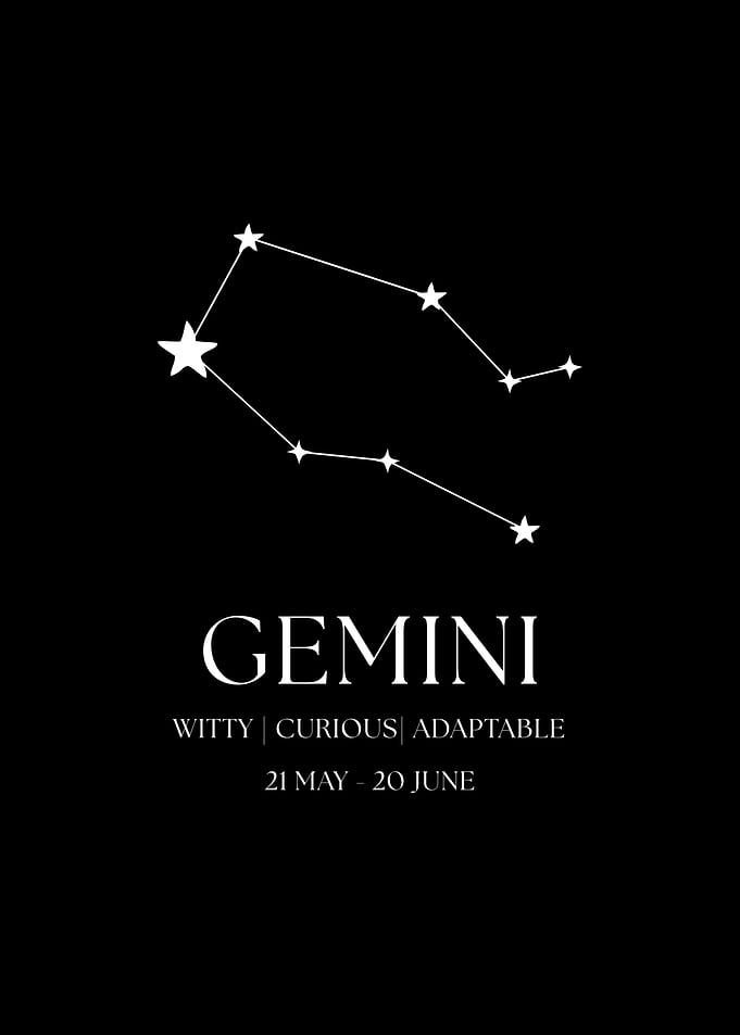 Gemini Zodiac Sign Constellation Art