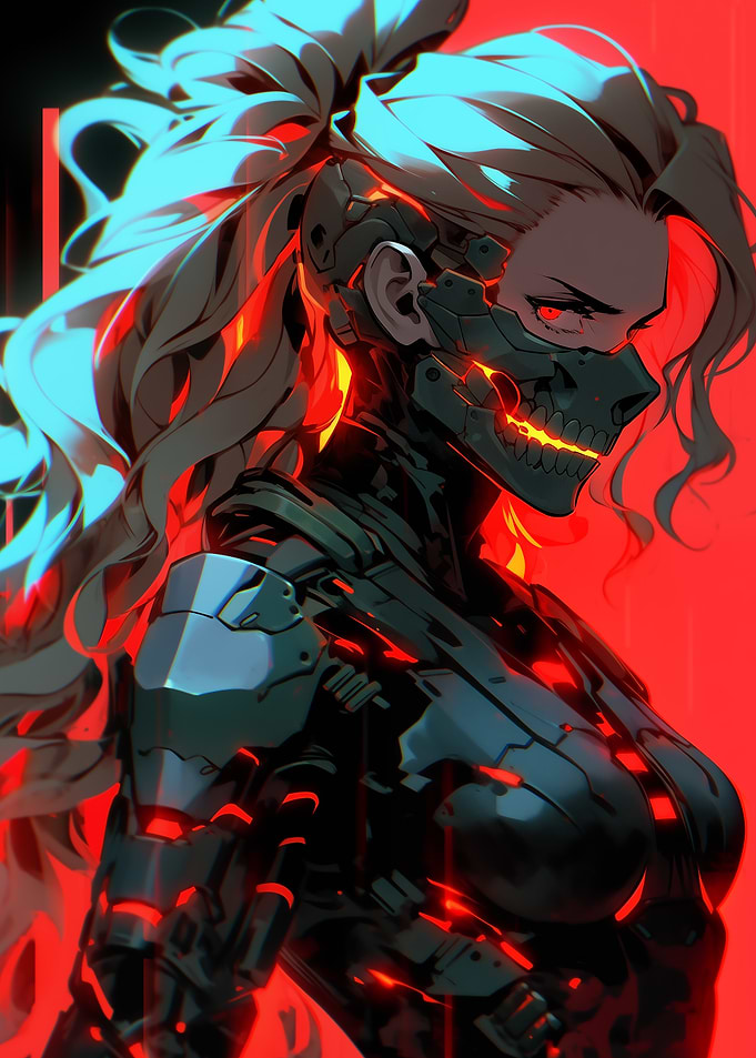 Cyberpunk Warrior Woman