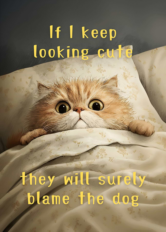 If I Keep Looking Cute, They Will Blame The Dog