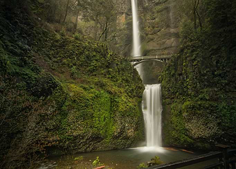 Multnomah Falls with Benson Bridge