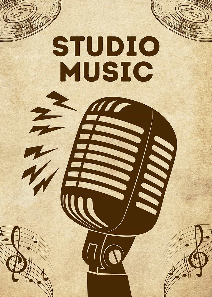 Studio Music Vintage Poster