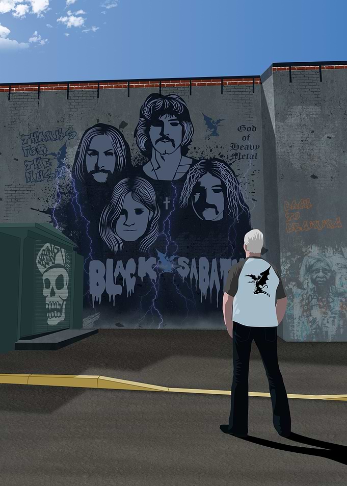 Black Sabbath Mural tribute