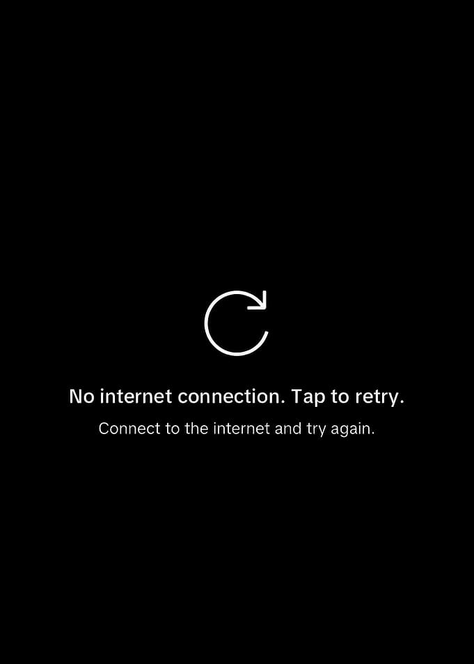 No Internet Connection Error Message