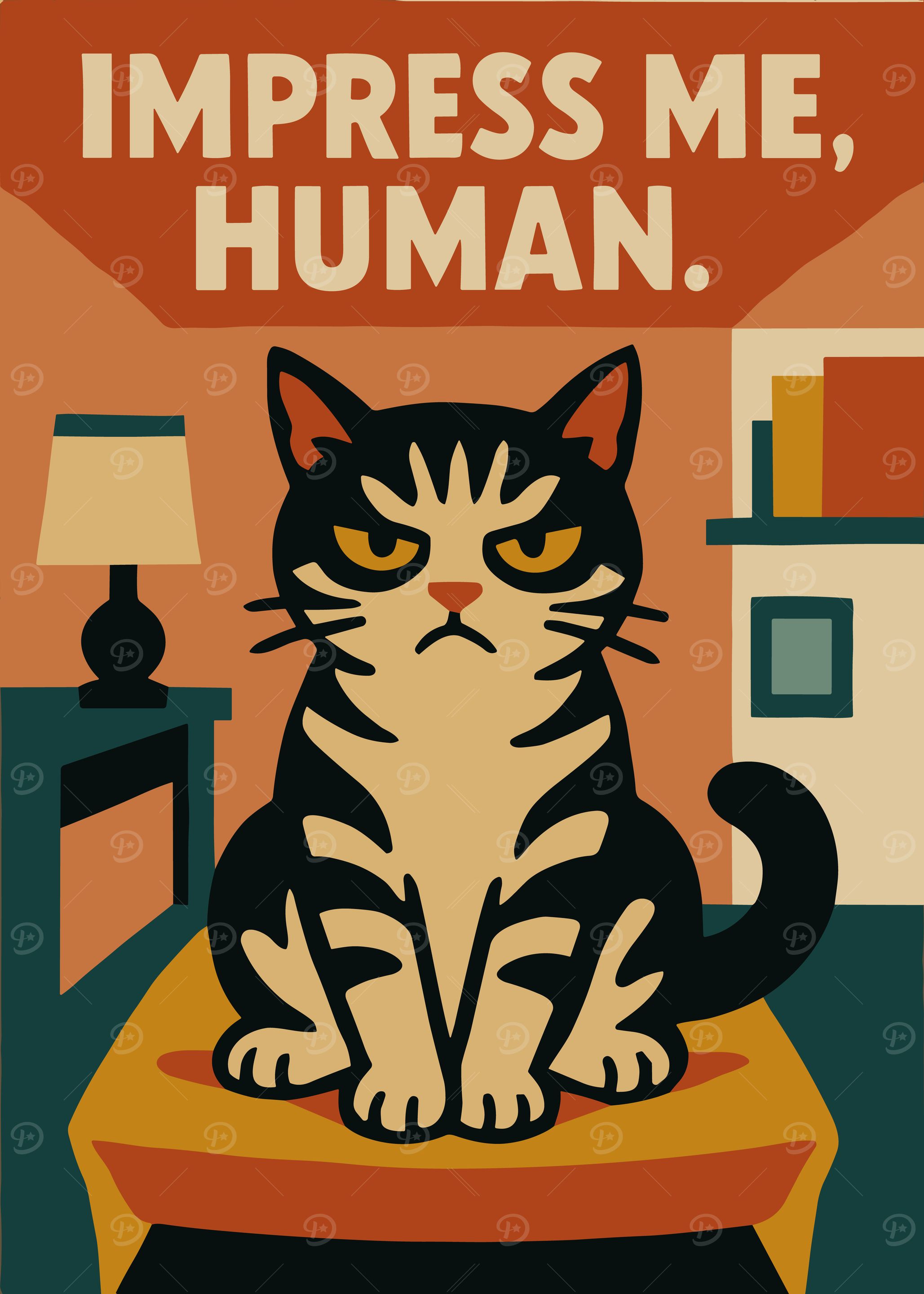 Impress Me, Human. Grumpy Cat Art