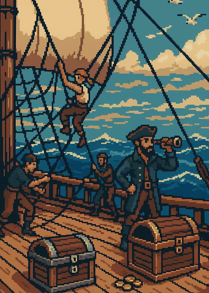 Pixel Art - Pirate Ship Adventure