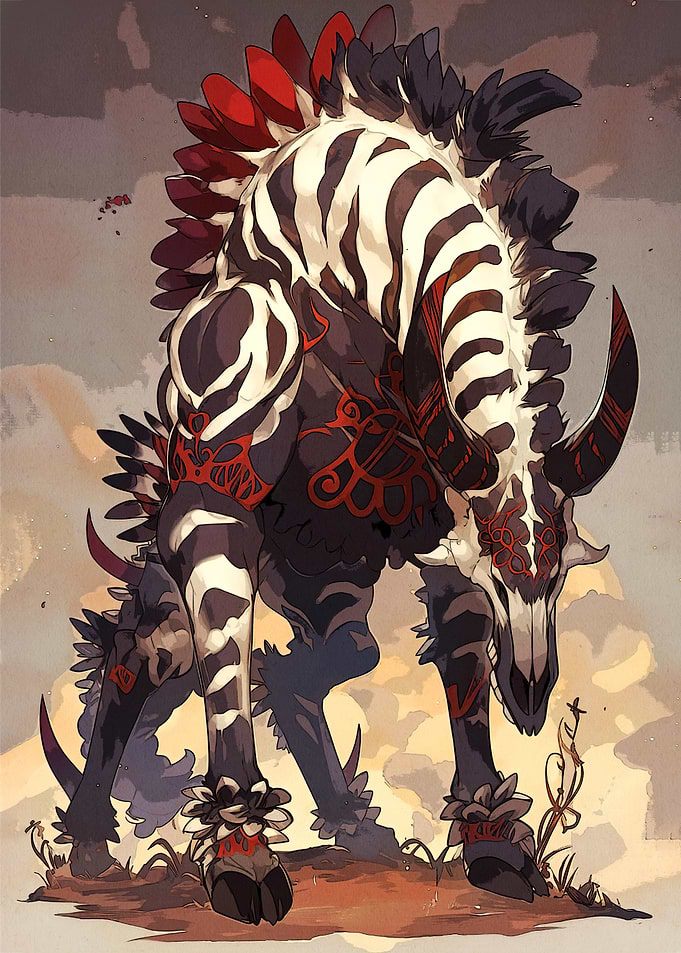 Stylized Zebra-like Creature