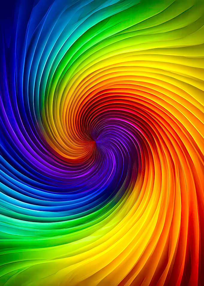 Rainbow Swirl Abstract