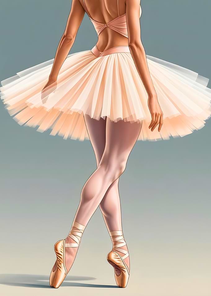 Ballerina in Peach Tutu