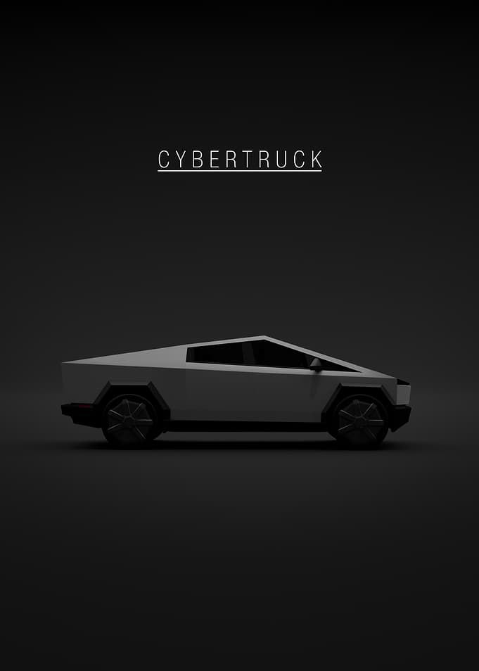 Tesla Cybertruck Minimalist Render