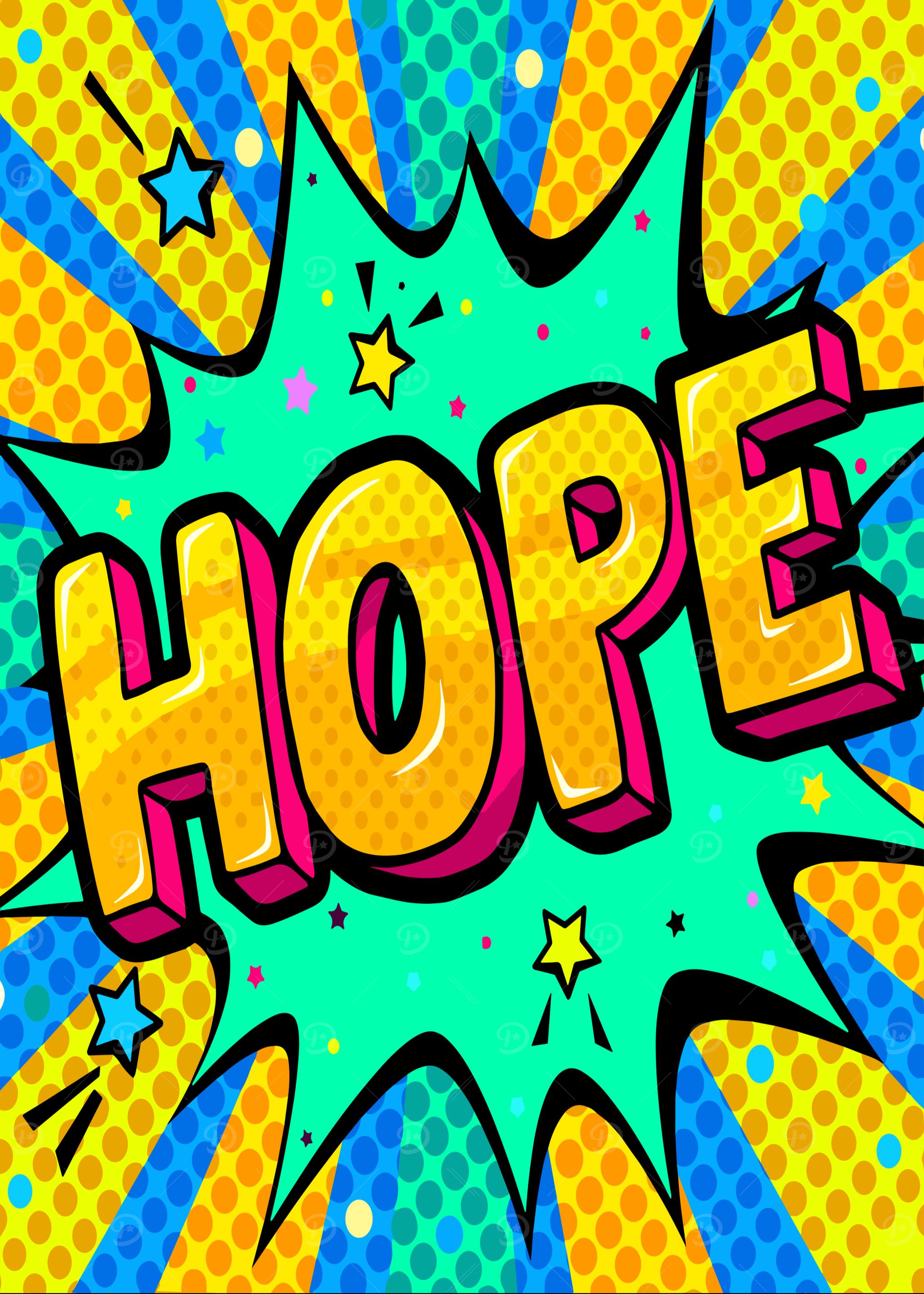 Hope Pop Art Comic Style