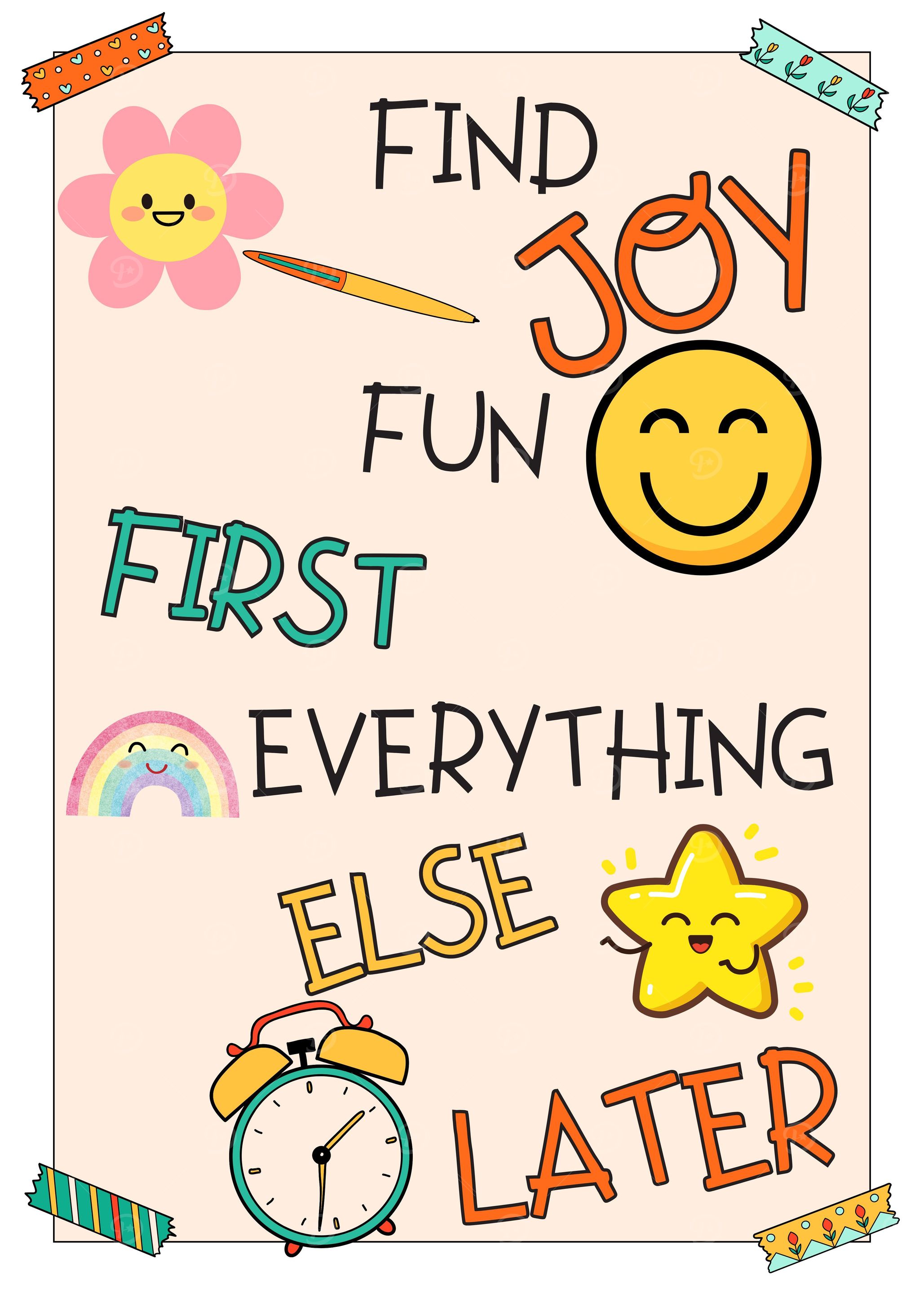 Find Joy First Cute Poster