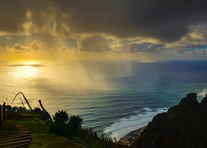 Ocean View with Rain and Sunlight, Madeira