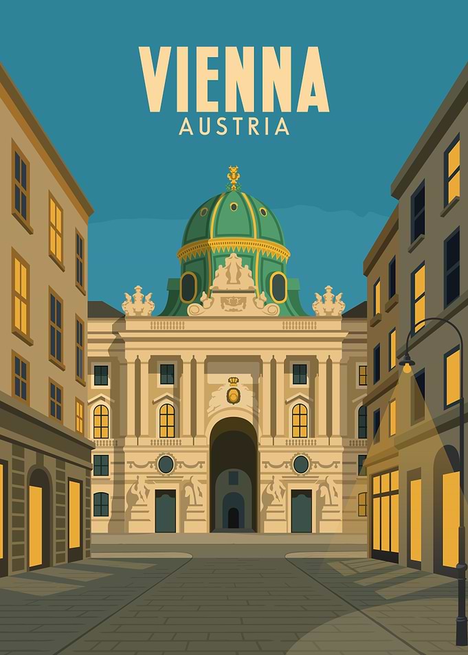 Vienna Austria Travel Poster