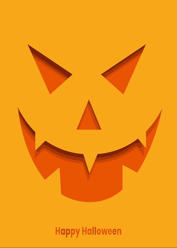 Halloween Pumpkin Face Illustration