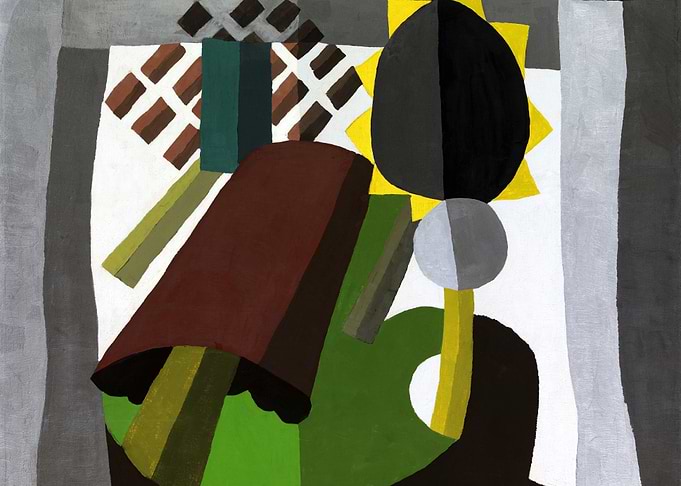 Abstract Still Life with Geometric Shapes
