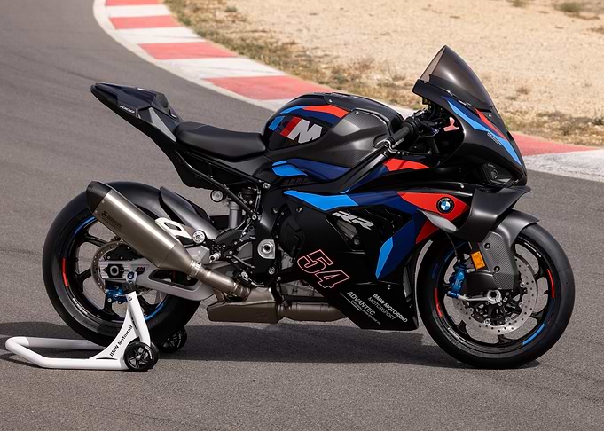 BMW Motorcycle on Track