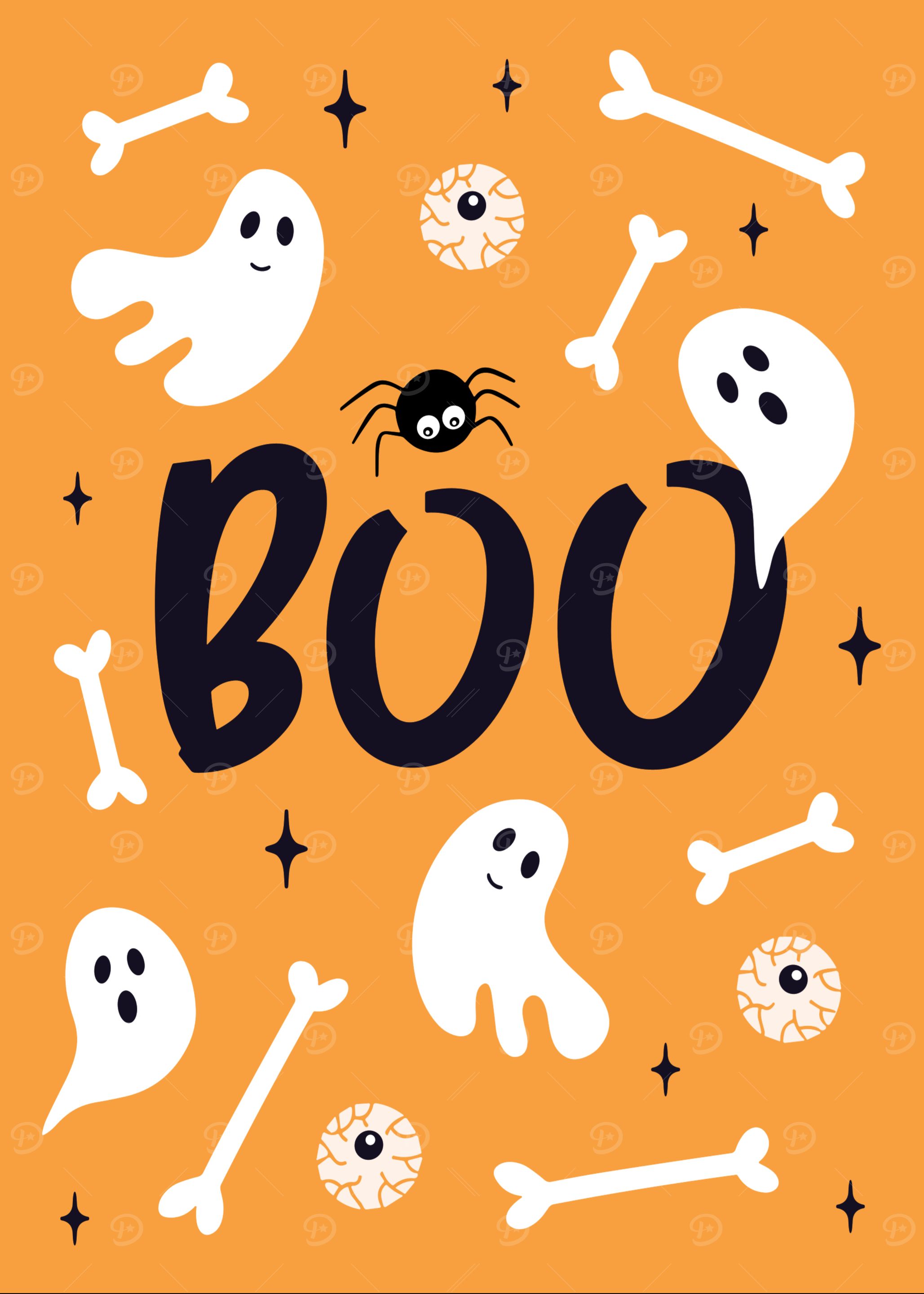 Halloween Boo Illustration