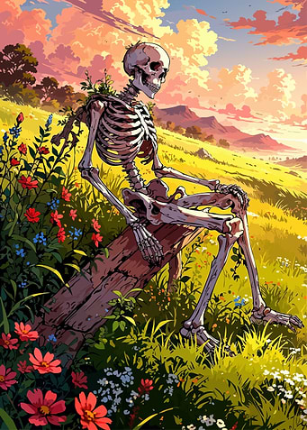 Skeleton in a Meadow