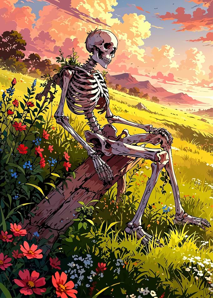 Skeleton in a Meadow