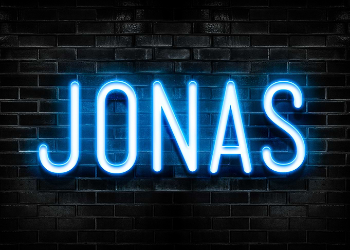 Jonas Neon Sign on Brick Wall