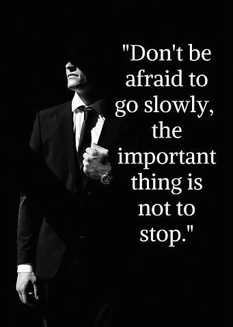 Motivational Quote with Man in Suit