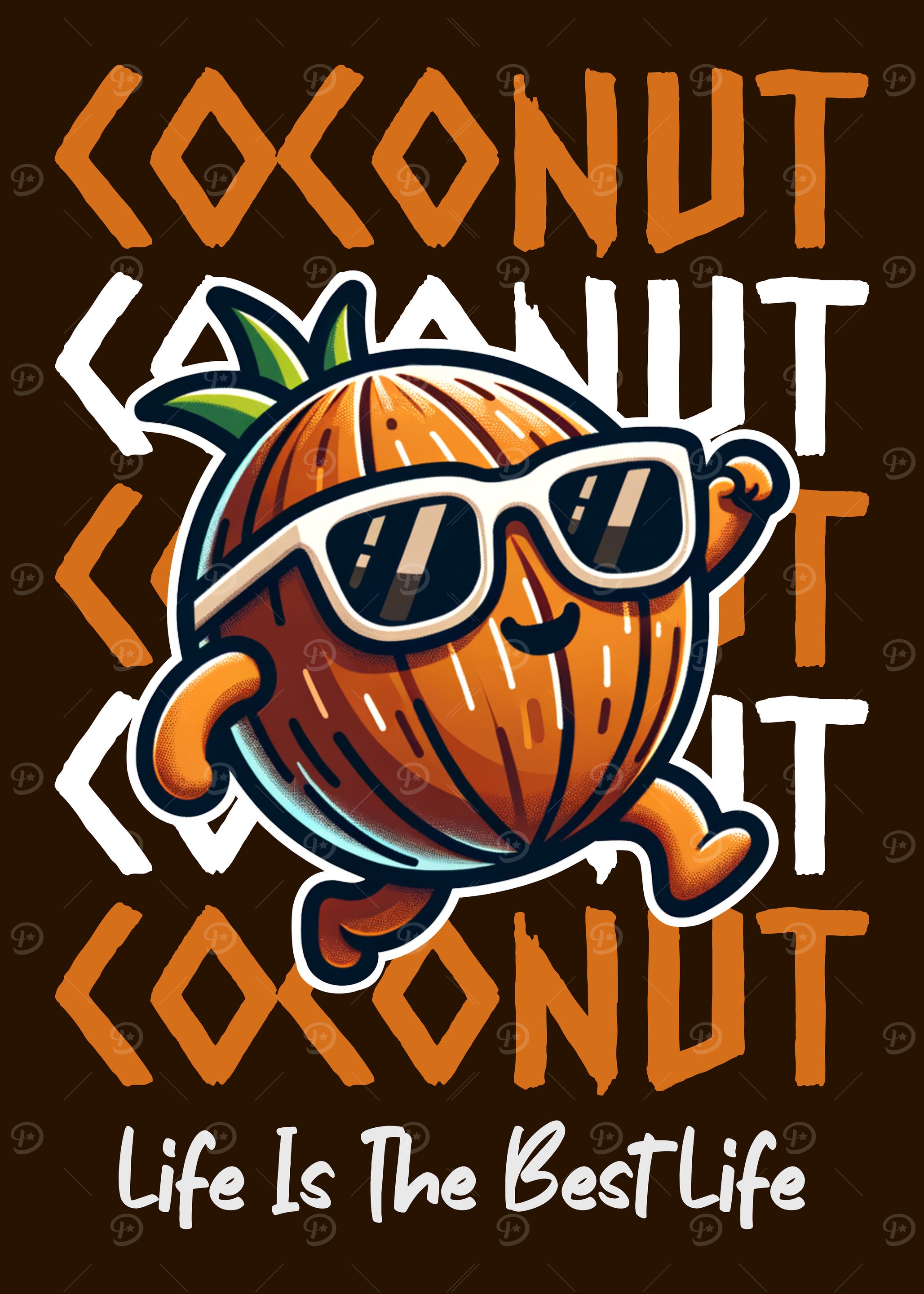 Funny Coconut Tropical Summer Beach Vibes