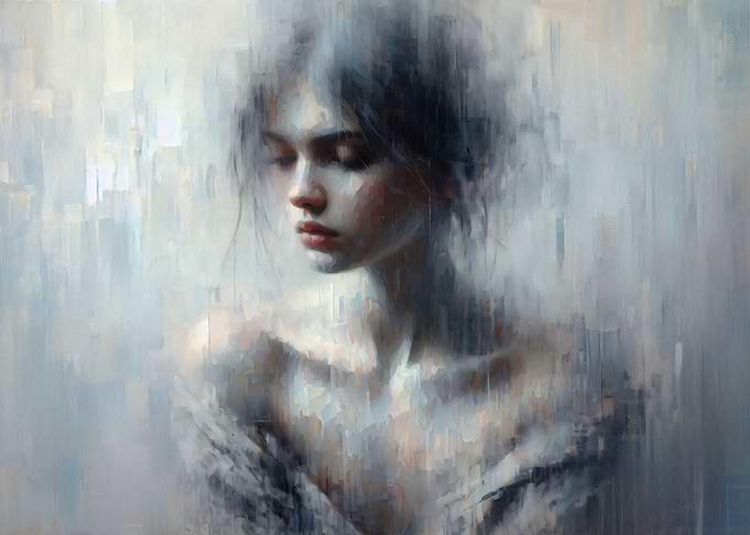 Abstract Portrait of a Young Woman