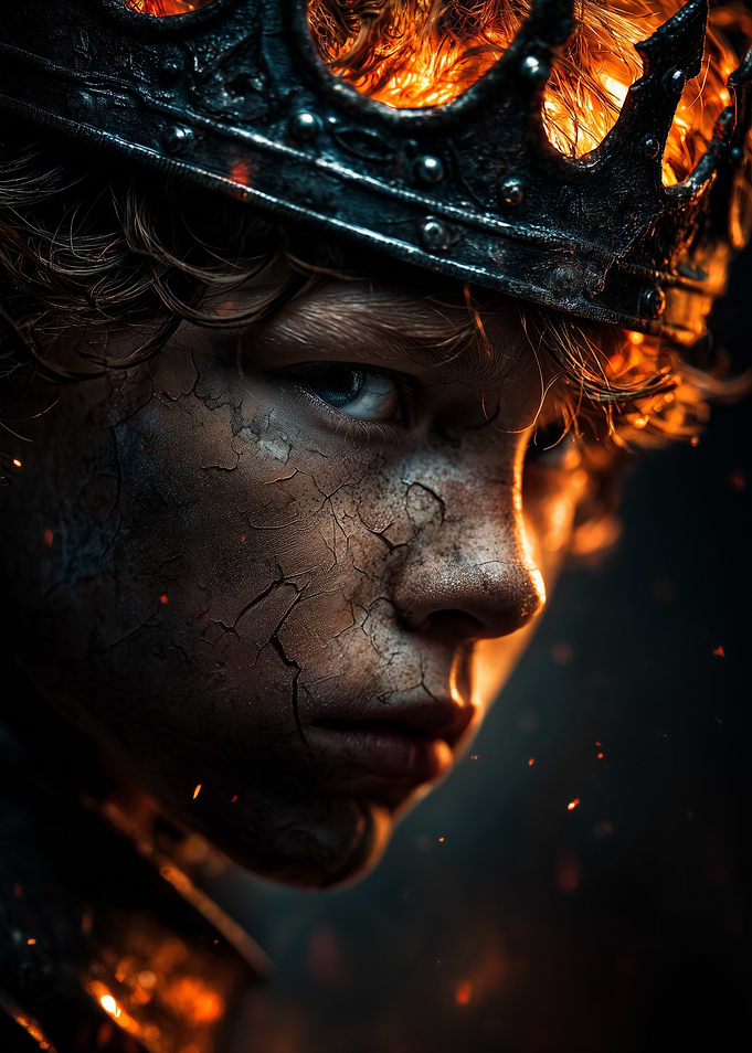 Fiery Crowned Figure