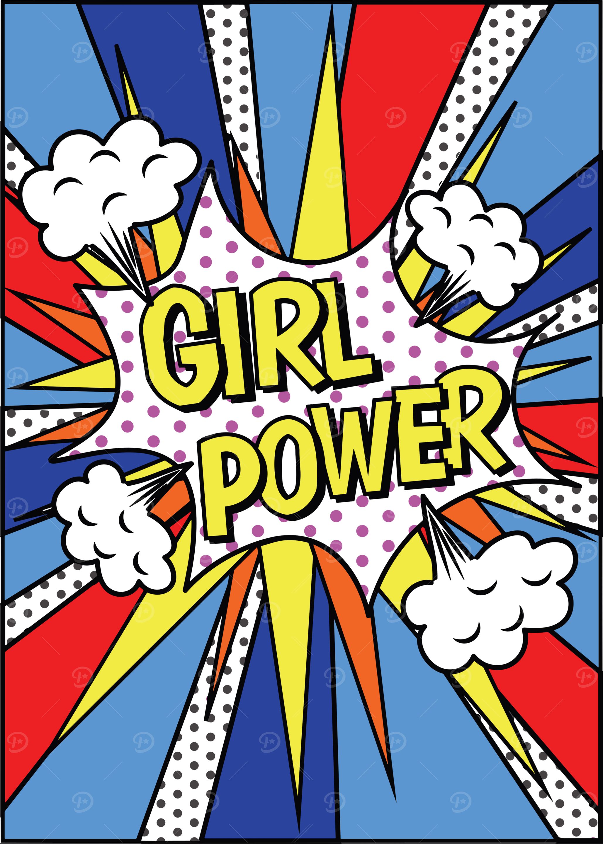 Girl Power Pop Art Illustration