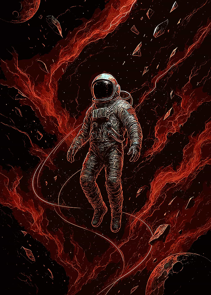 Astronaut in Red Space