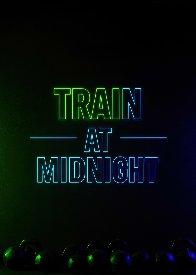 Train at Midnight Neon Sign