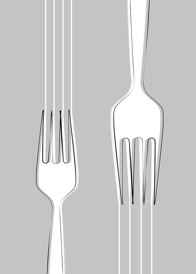Minimalist Fork Illustration