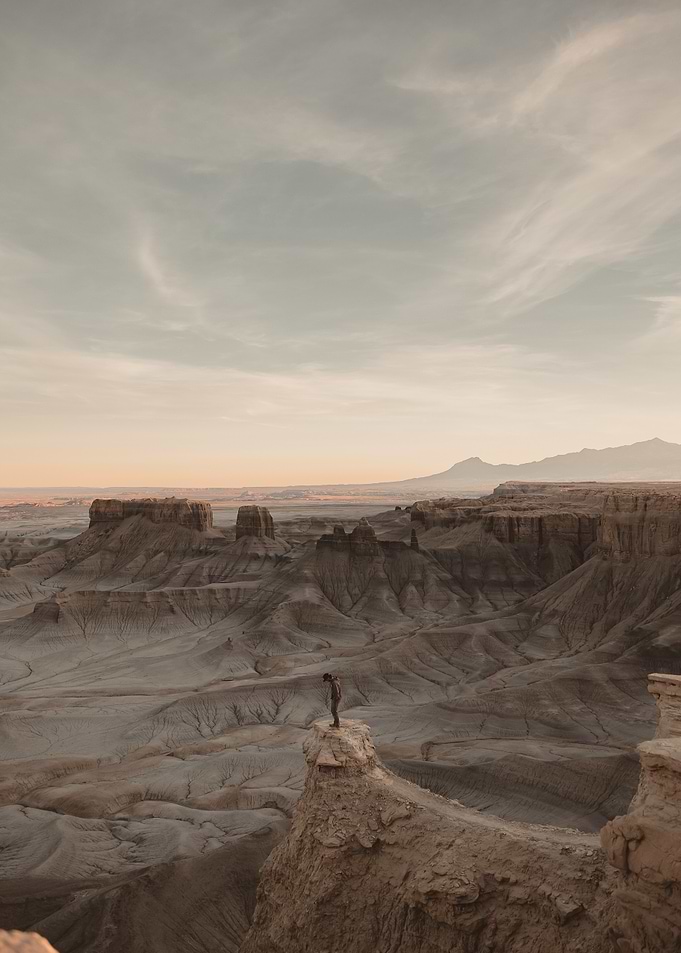 Desert Vista with Solitary Figure