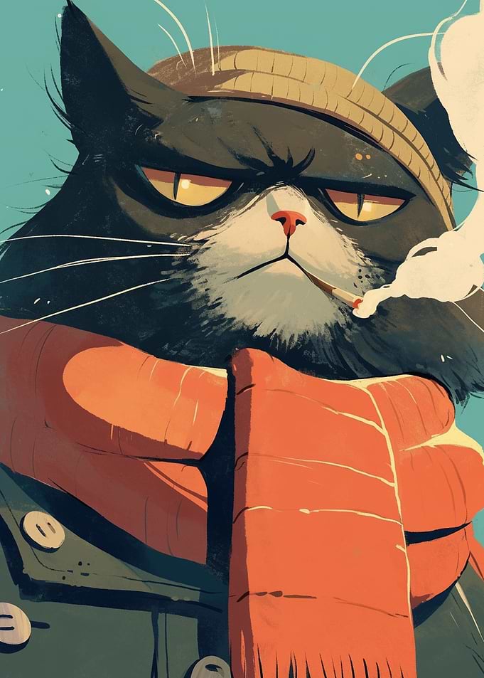 Cool Cat Smoking