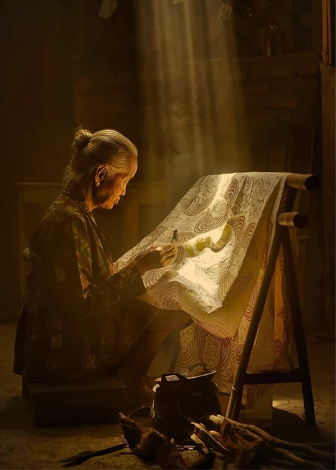 Batik Artist at Work