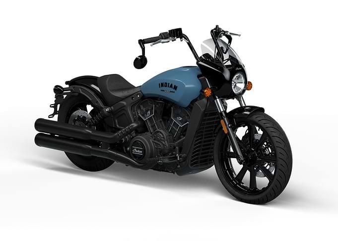 Indian Motorcycle on White Background