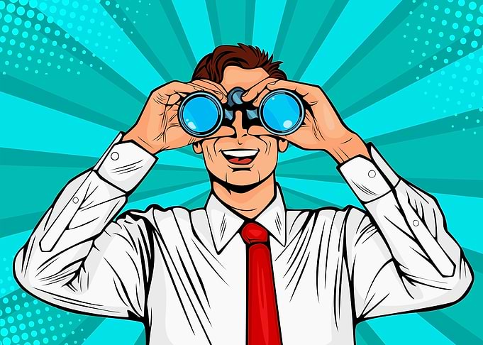 Man with Binoculars
