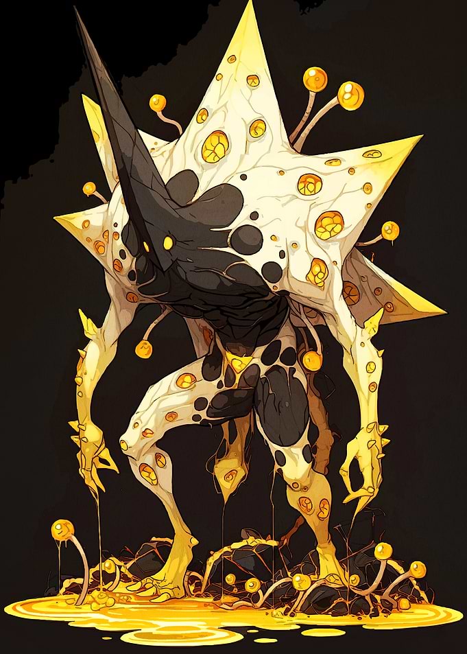 Abstract Star Creature Mushrooms