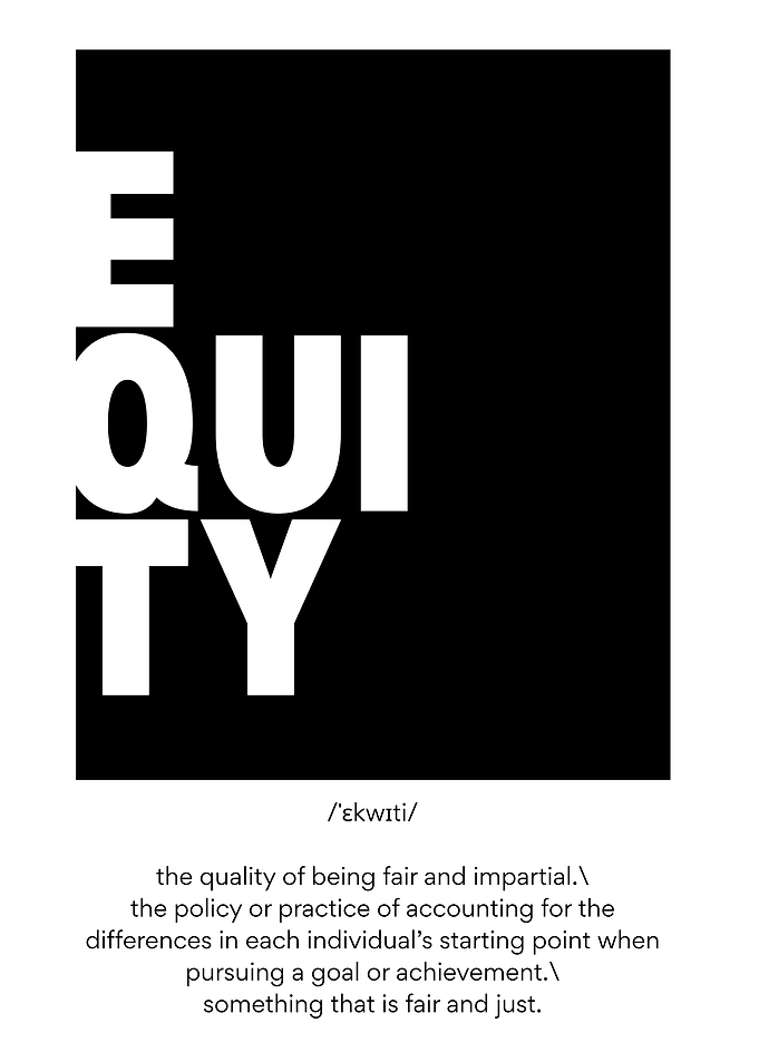 Equity Definition Black and White Poster