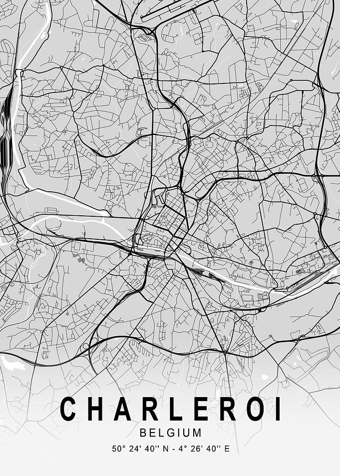 Charleroi Light City Map