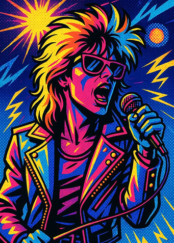 Neon Rockstar: Electric Stage Vibes