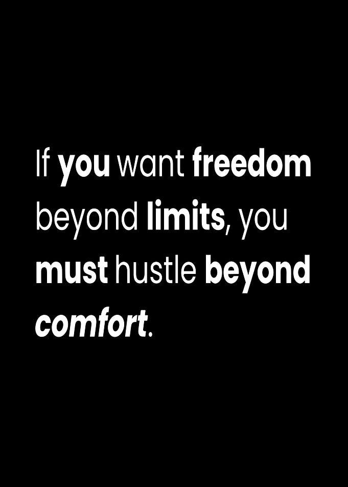 Freedom Beyond Limits Text Art
