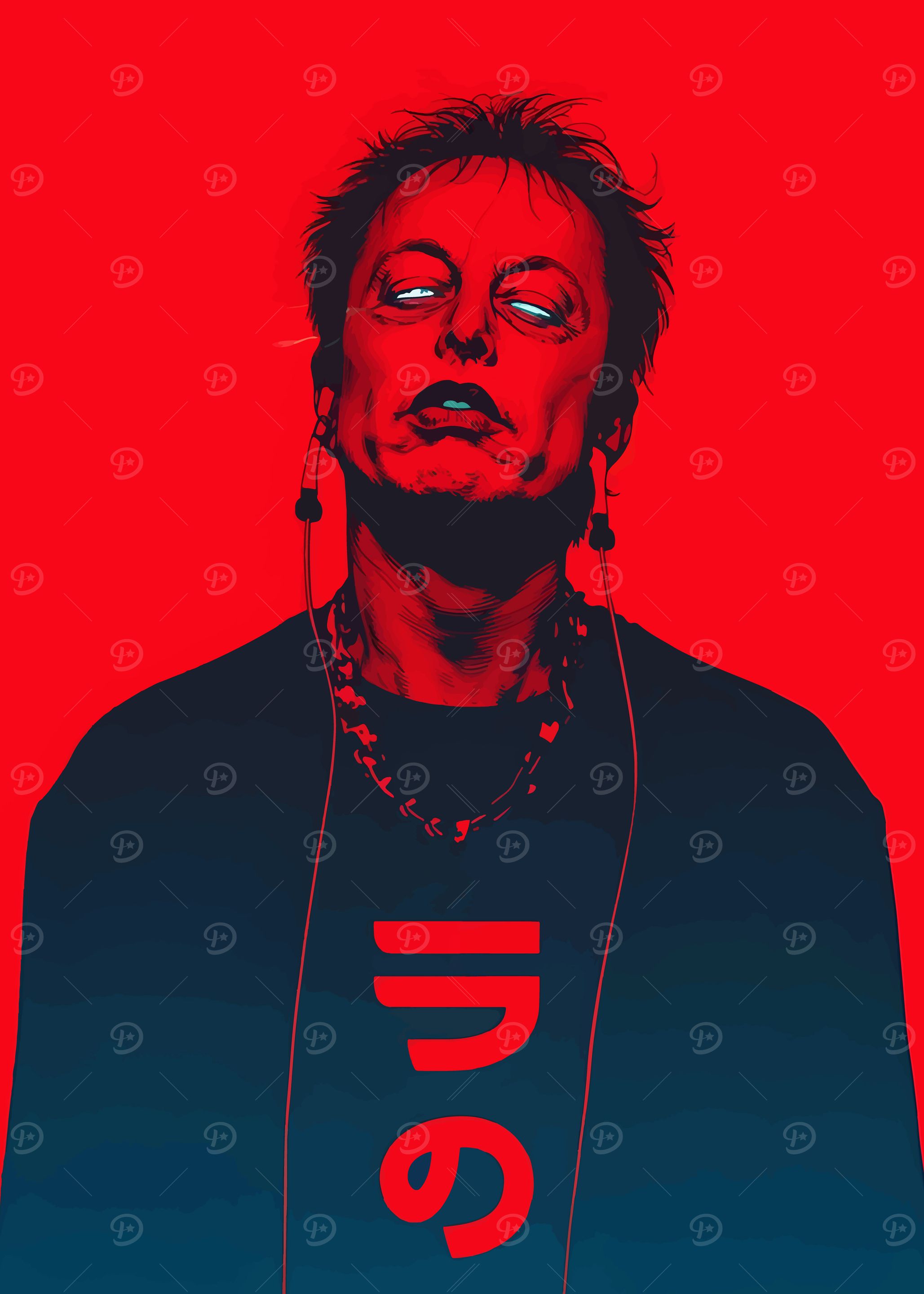 Elon Musk Red Portrait