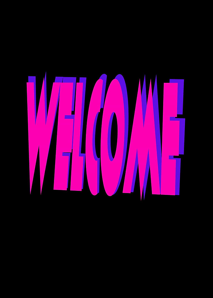 Welcome Text Art