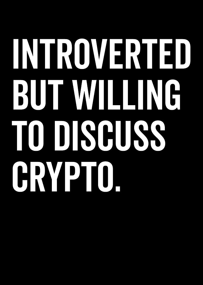 Introverted Crypto Discussion Text Art