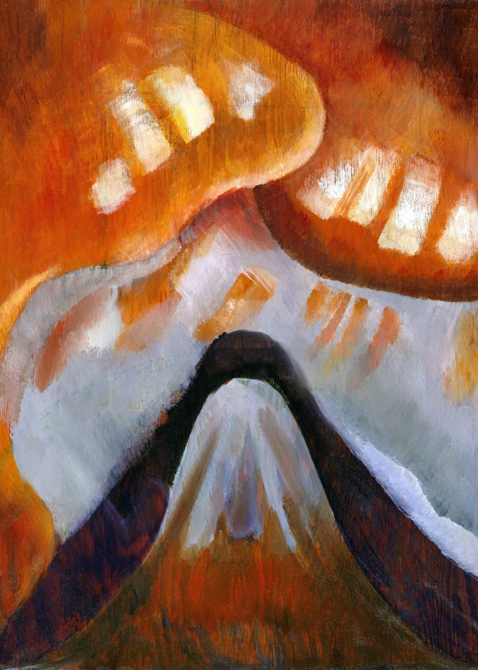 Abstract Mountain Painting