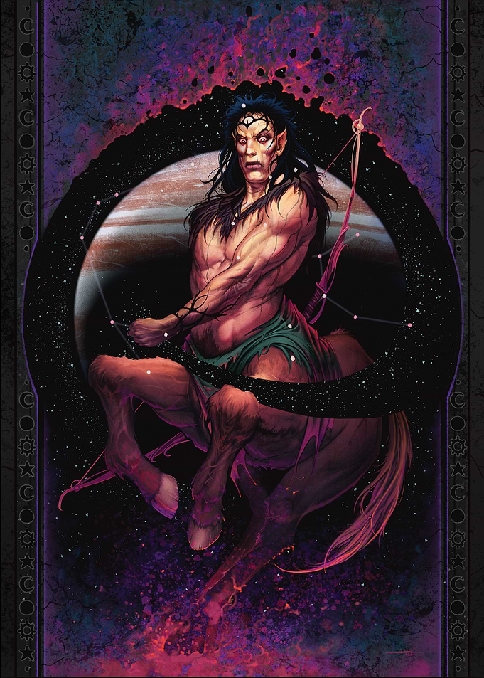 Horrorscope Sagittarius - pulp horror illustration