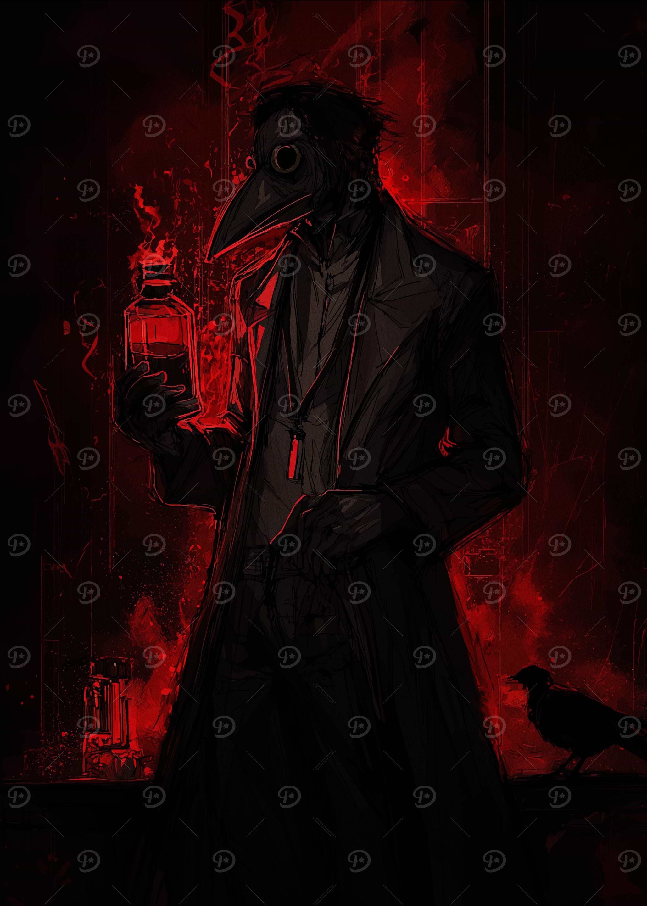 Plague Doctor with Red Potion