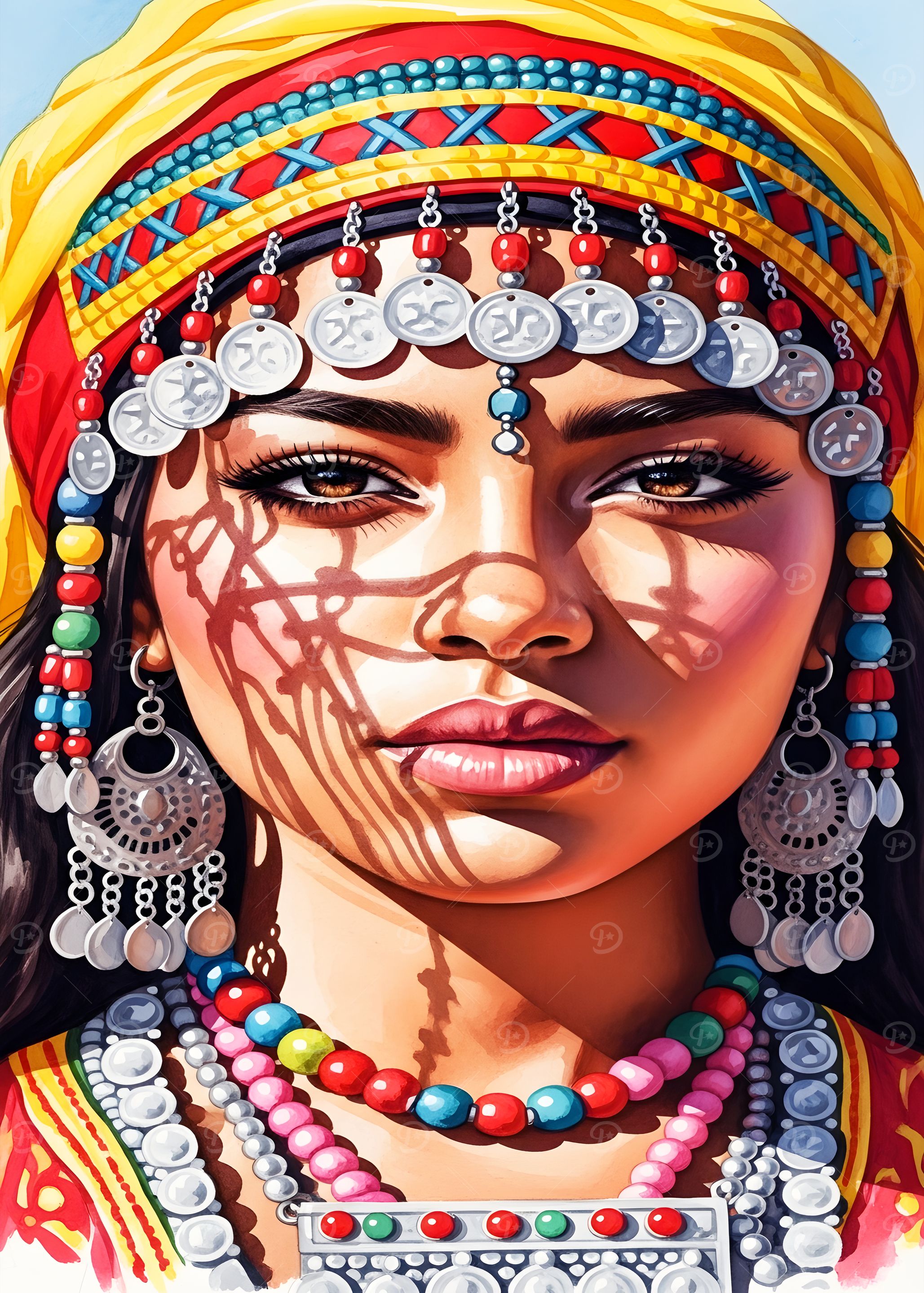 Portrait of a Woman with Headdress