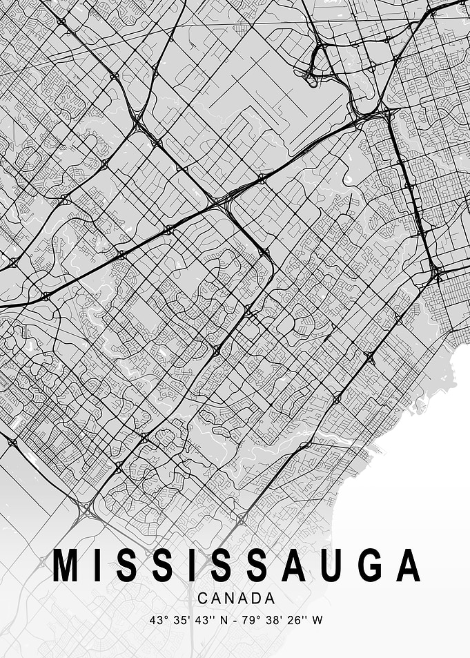 Mississauga Light City Map